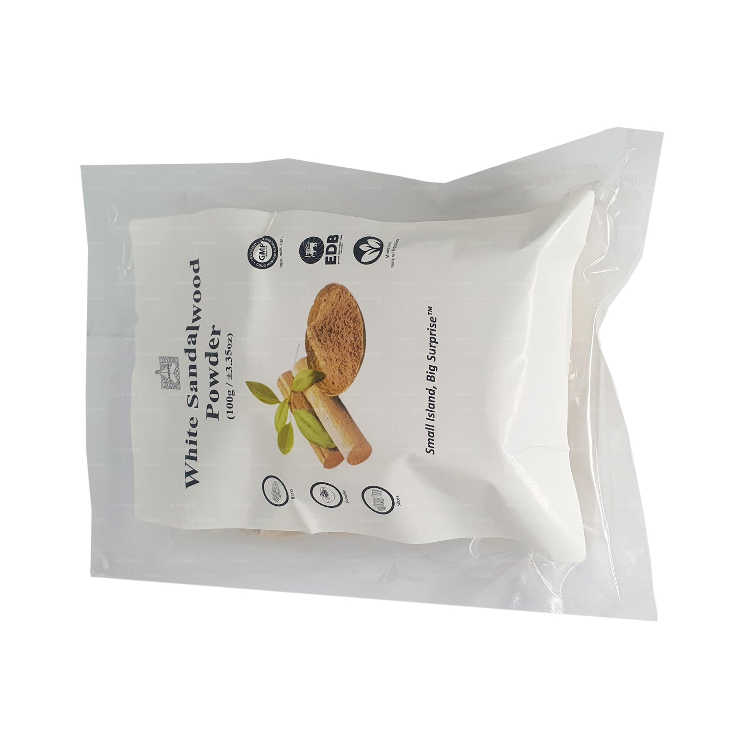 Lakpura Vit Sandelträ Pulver (100g)