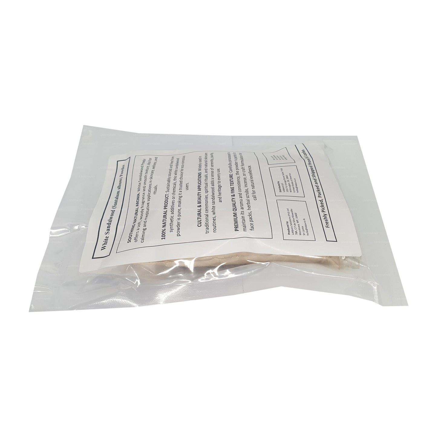 Lakpura Vit Sandelträ Pulver (100g)