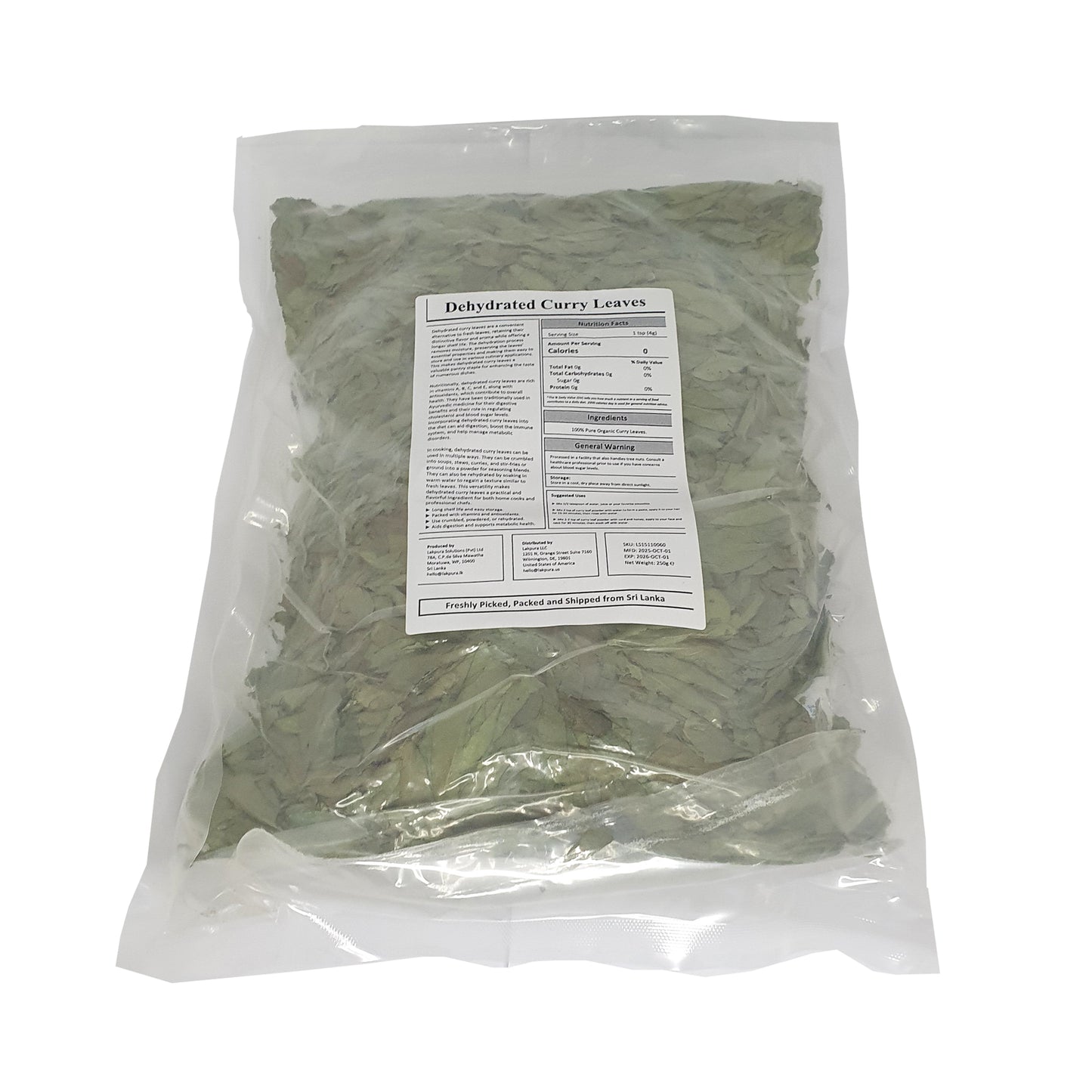 Dehydrované kari listy Lakpura®