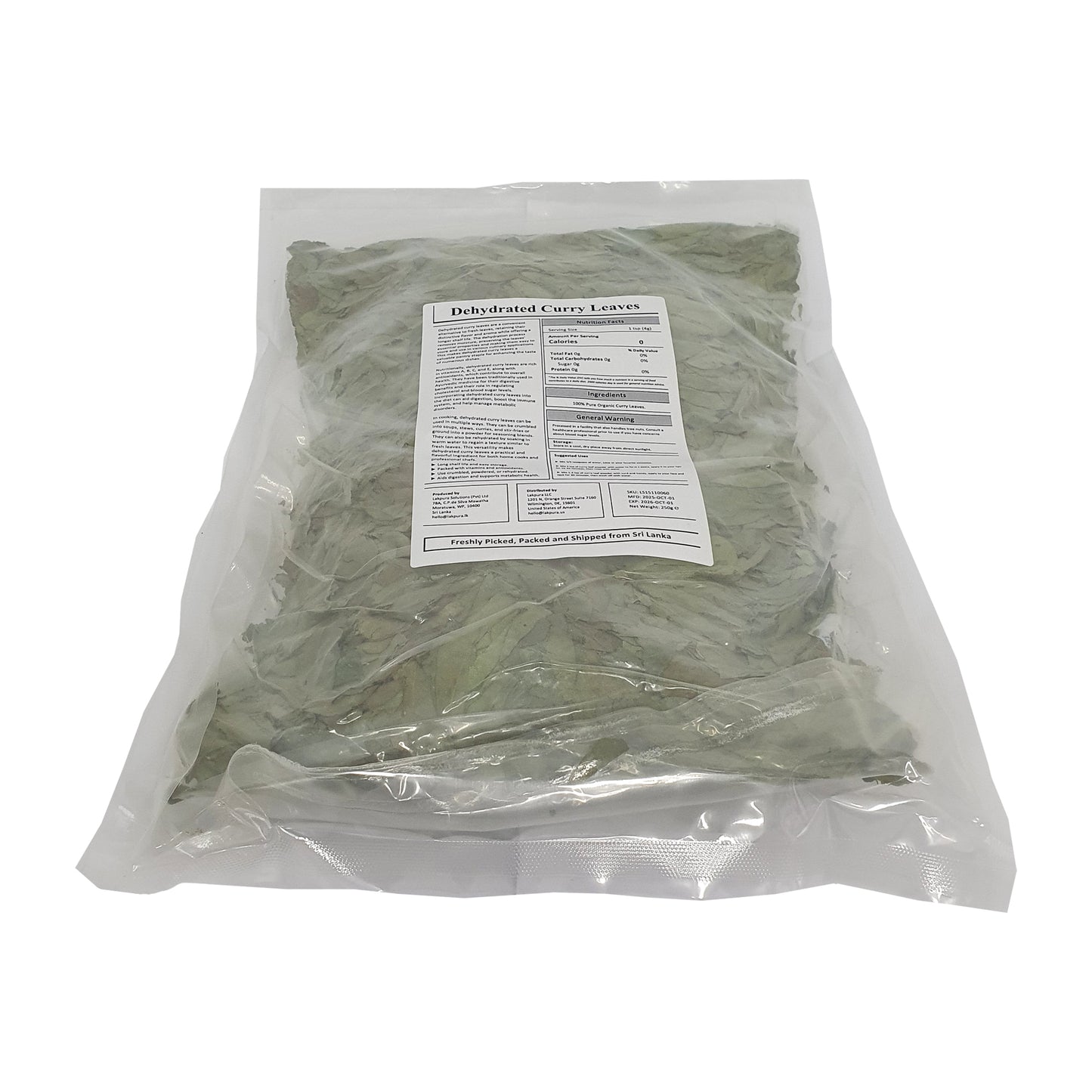 Dehydrované kari listy Lakpura®