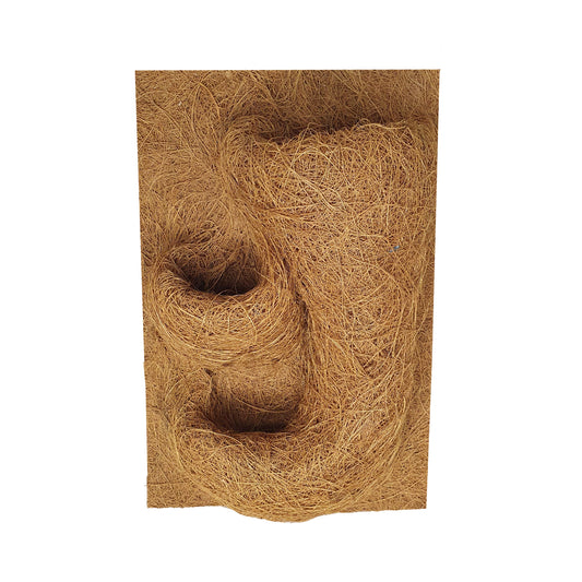 Bivenro Natural Coco Planting Background (20×30cm) adds rustic charm, supports plant growth, retains moisture & enhances terrariums, cages, or décor spaces sustainably.