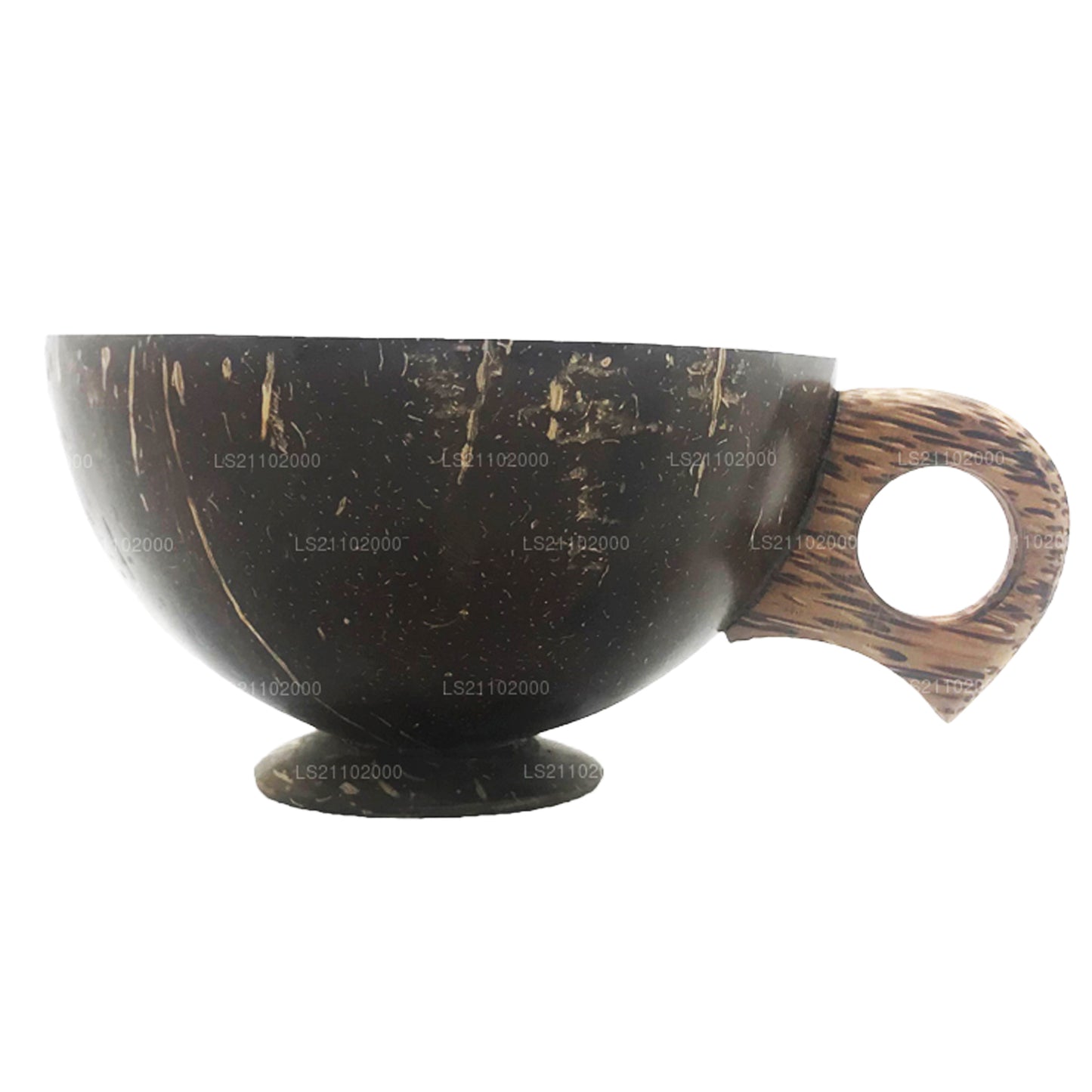 Vaso de cáscara de coco hecho