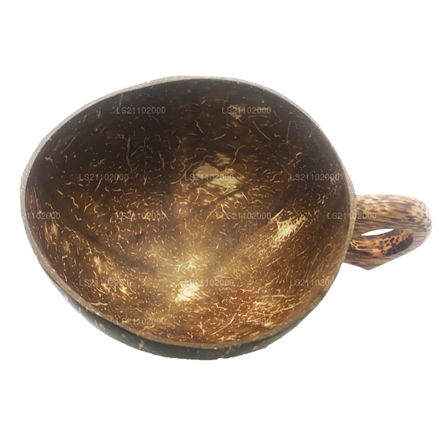 Vaso de cáscara de coco hecho
