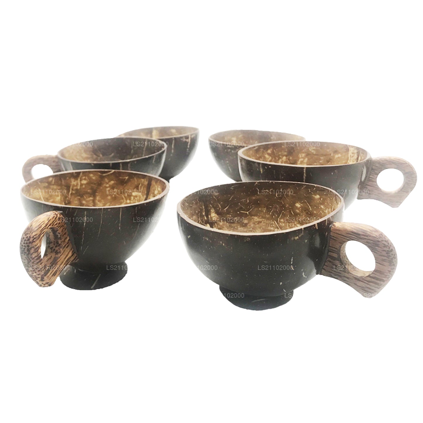 Vaso de cáscara de coco hecho