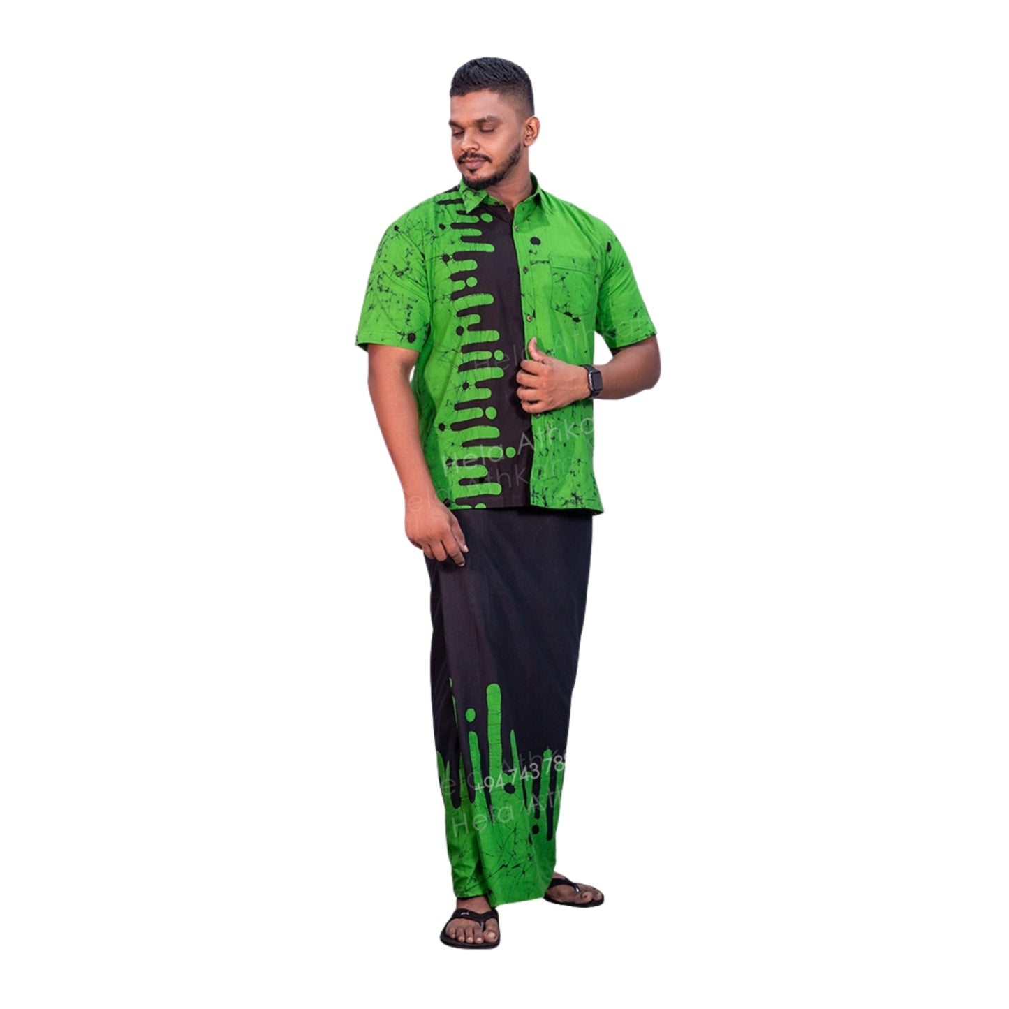 قميص وسارونغ باتيك من لاكبورا® (التصميم AB222)