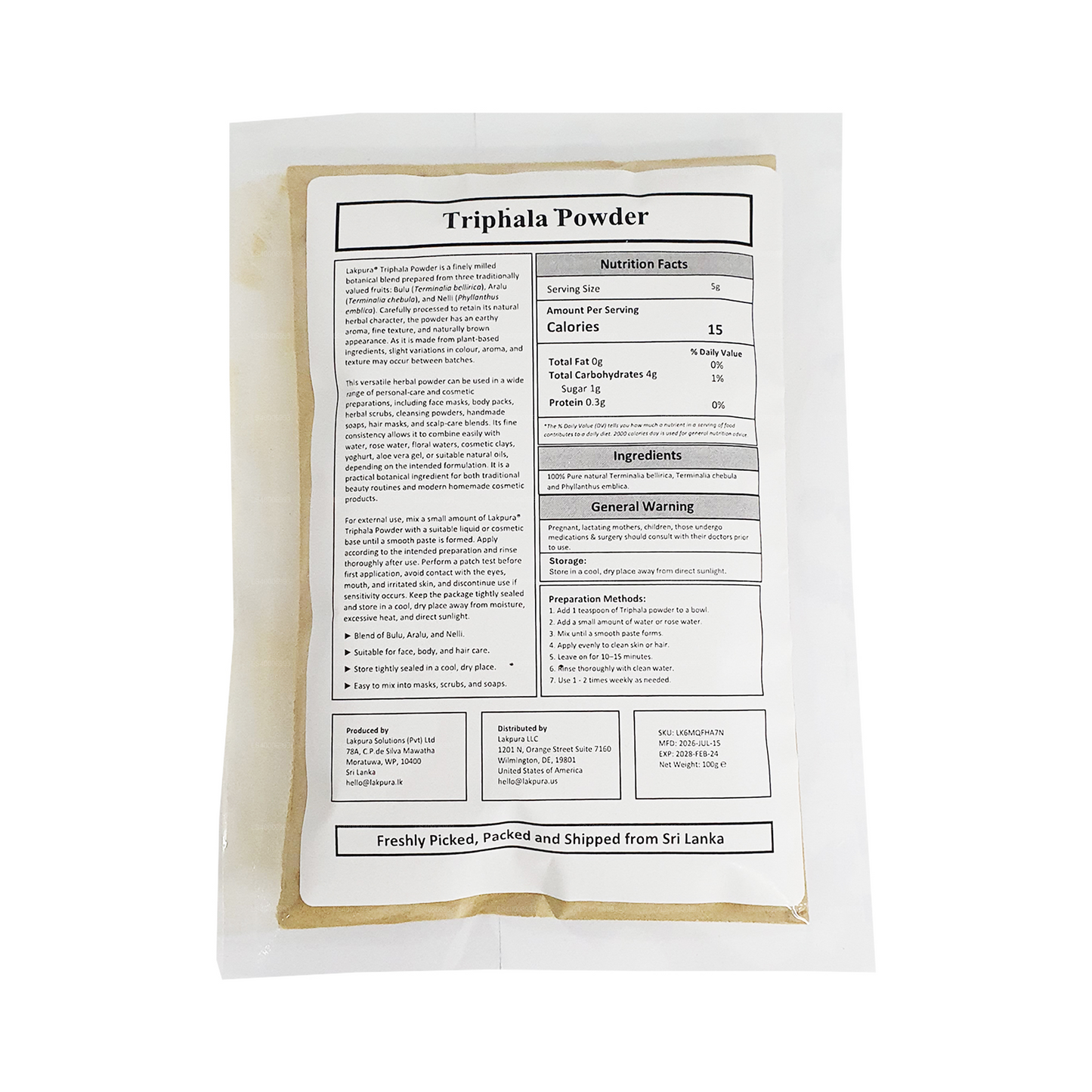 Lakpura® Triphala Powder (100g)