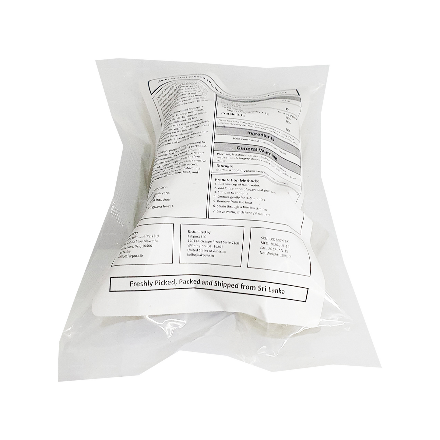 Lakpura® Dehydrated Guava Leaves Powder