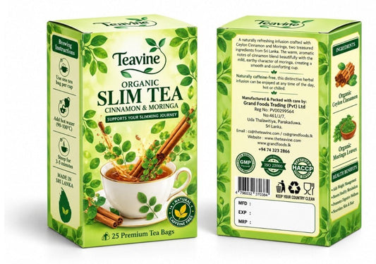 Teavine Organic Ceylon Cinnamon & Moringa Tea (50g) 25 Tea Bags
