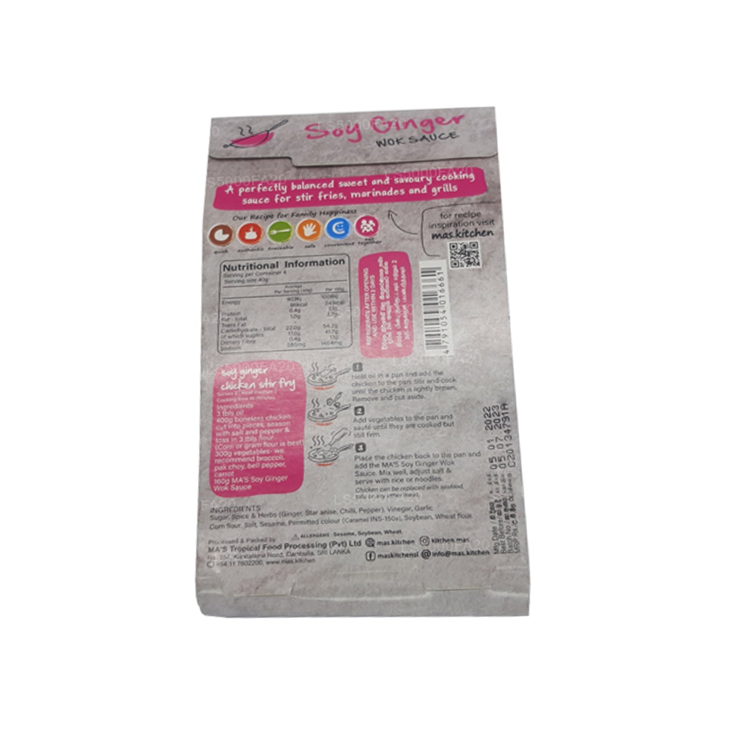 MA's Kitchen Soy Ginger Wok Sauce (160g)