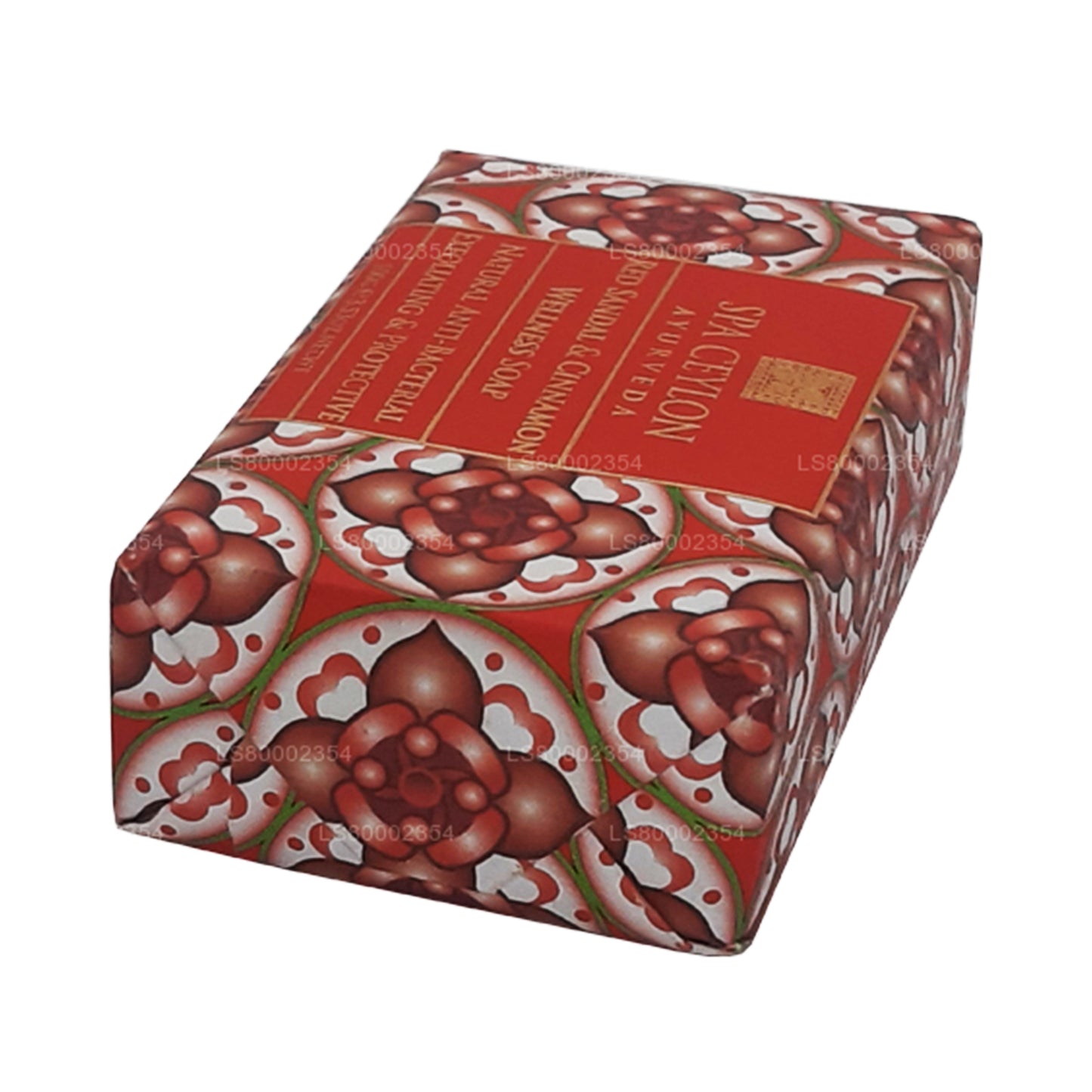 Jabón de bienestar exfoliante antibacteriano Spa Ceylon con sándalo rojo y canela (100 g)