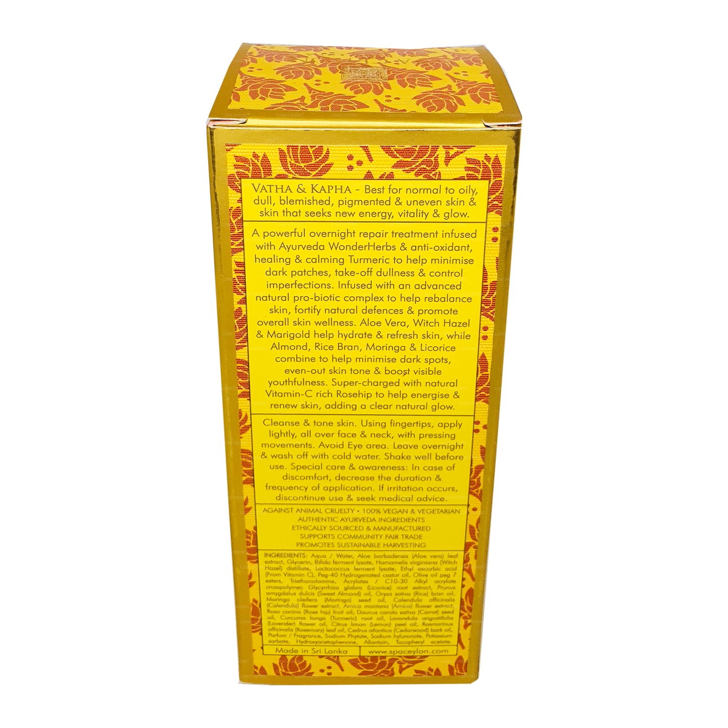Spa Ceylon ægte gurkemeje C-vitamin glød fornyelse behandlingsserum (30 ml)