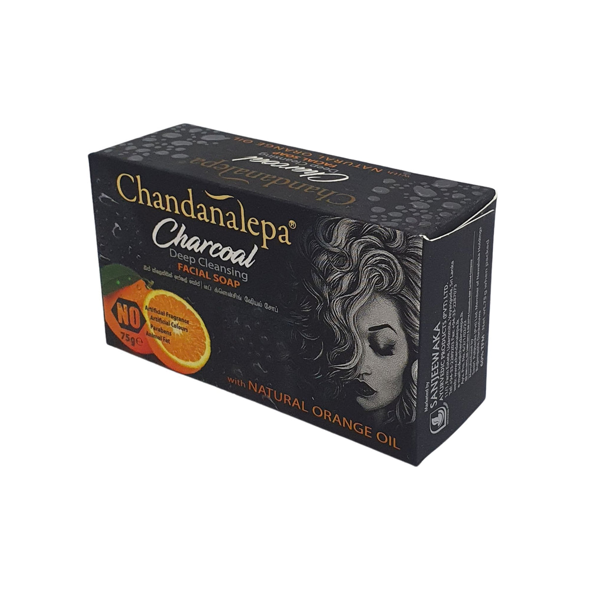Barra de limpieza profunda Chandanalepa Charcoal (100 g)