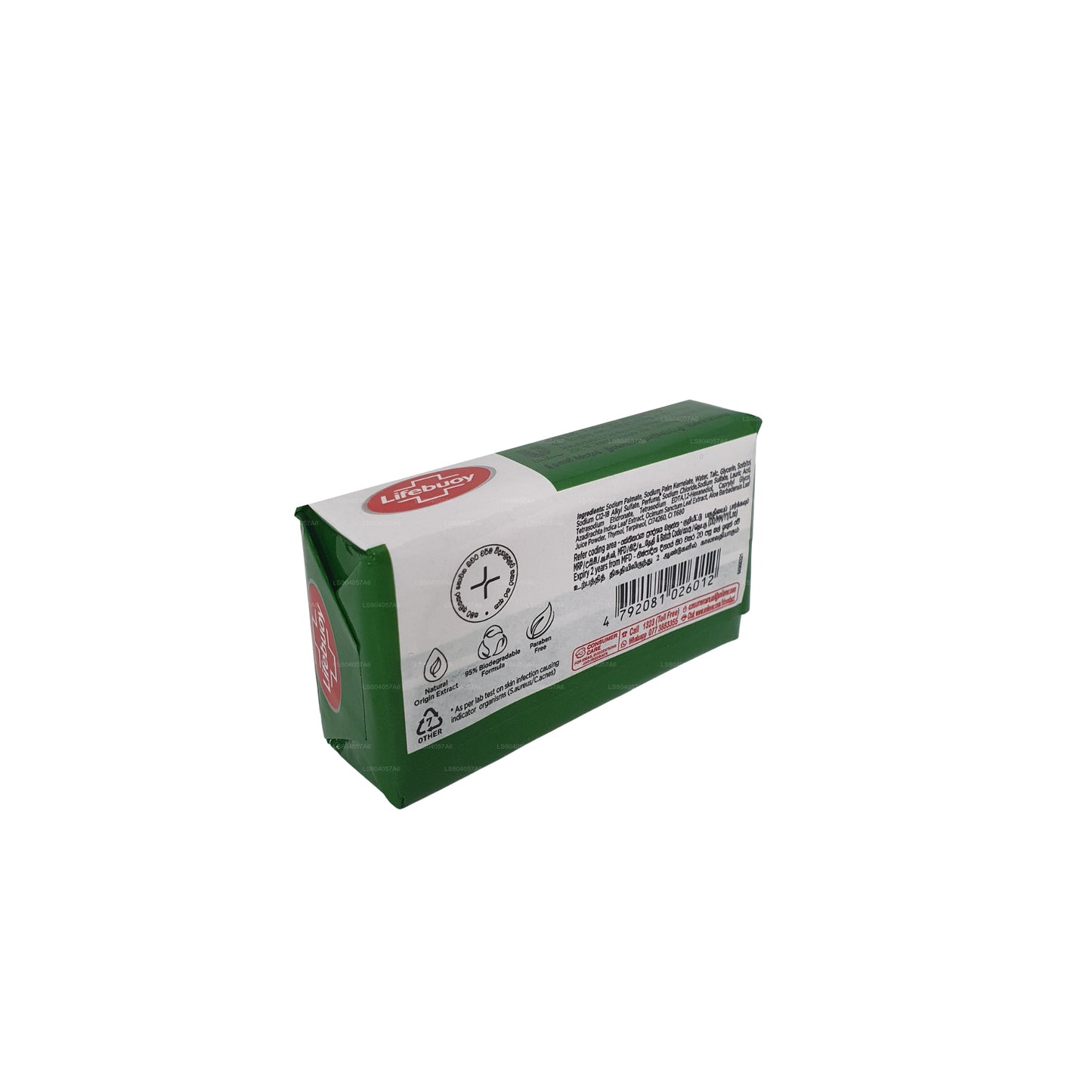 Jabón corporal Lifebuoy con kohomba y aloe vera (100 g)