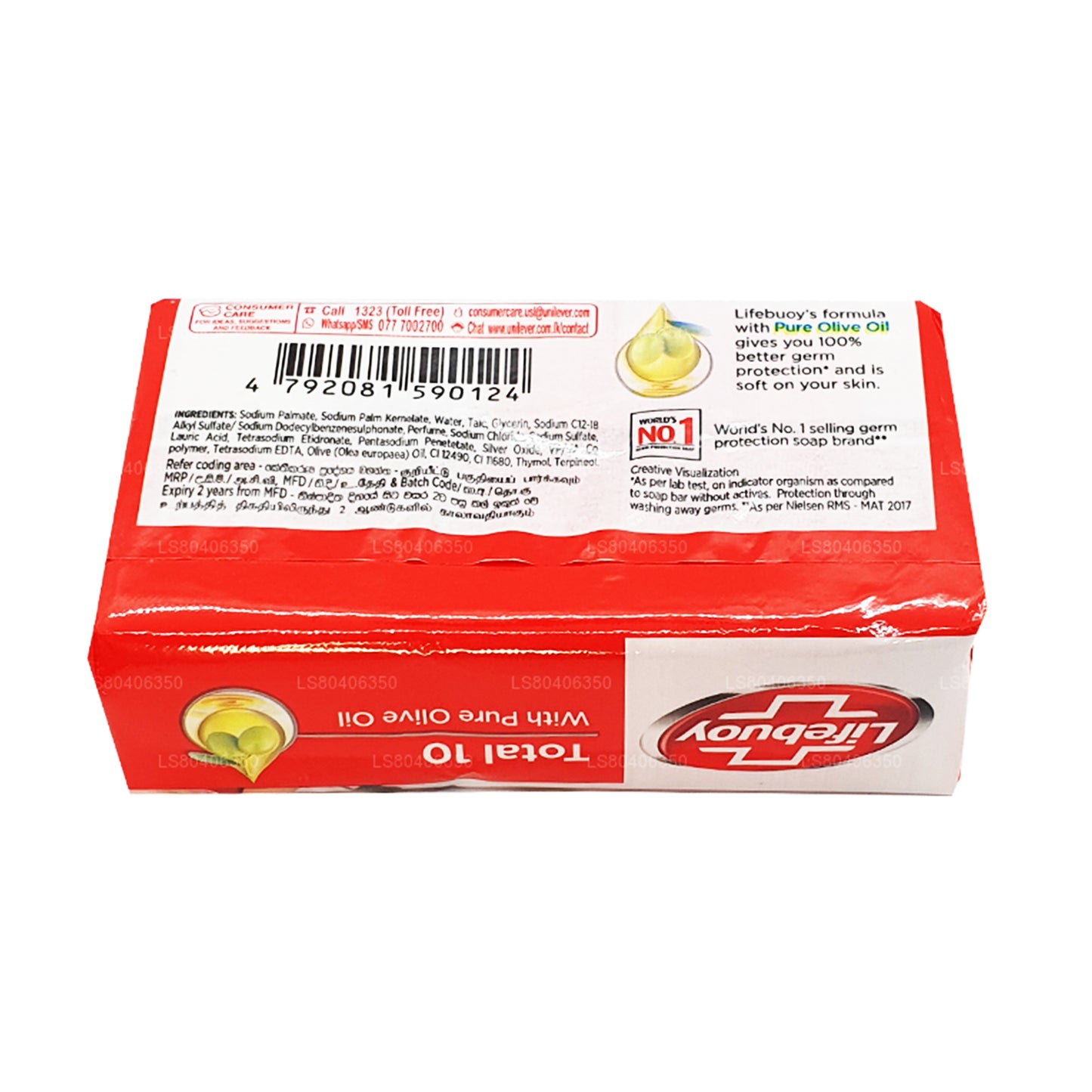 Lifebuoy Total 10 med ren olivolja kroppstvål (100g)