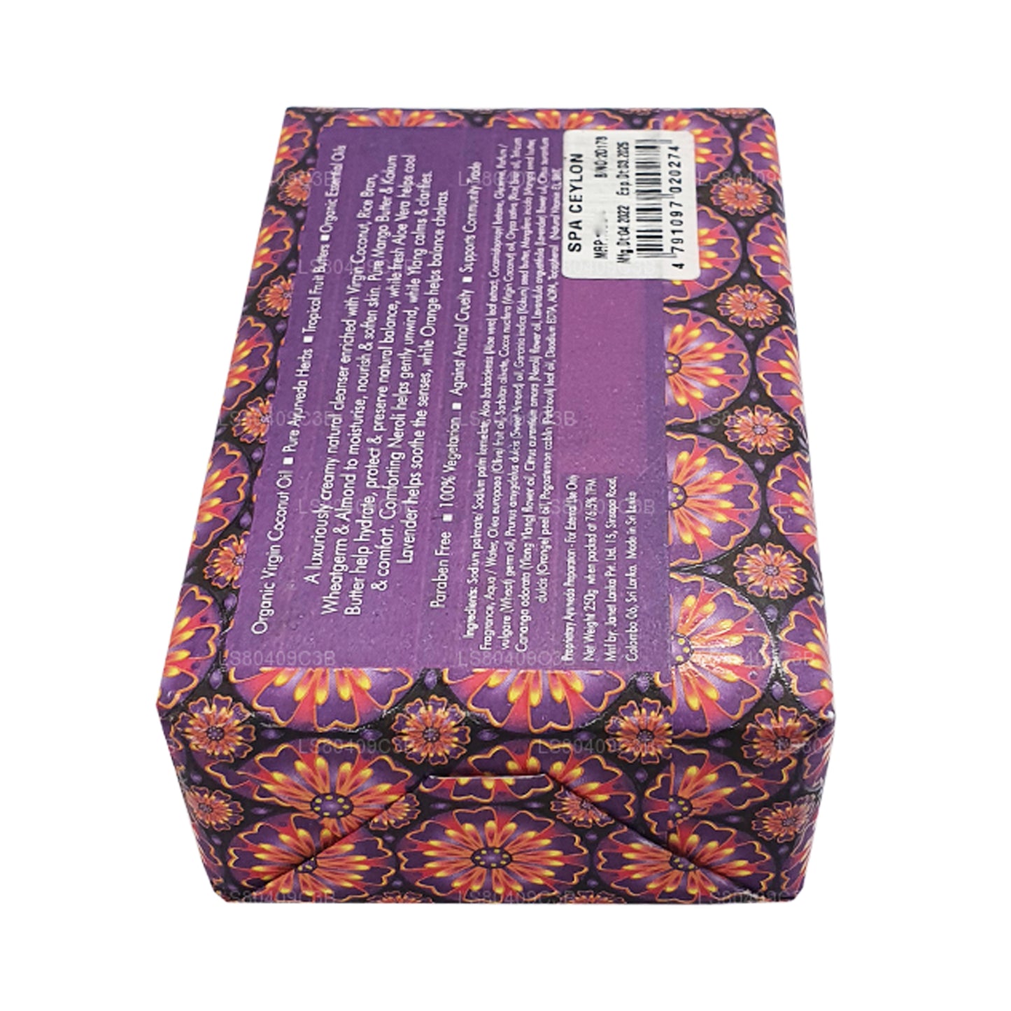 Jabón de lujo Spa de lavanda y neroli ylang de Ceilán (250 g)