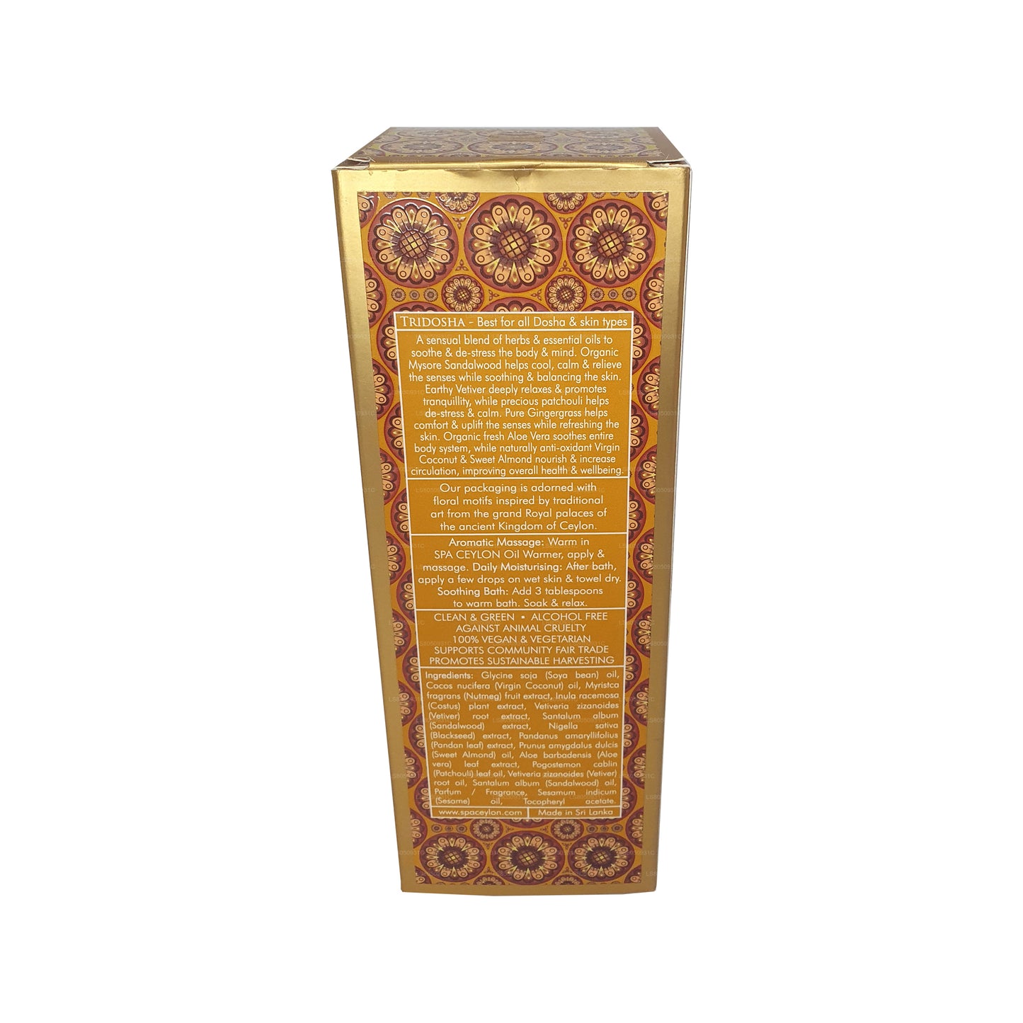 Spa Ceylon sensuel sandeltræ bad og massageolie (150 ml)