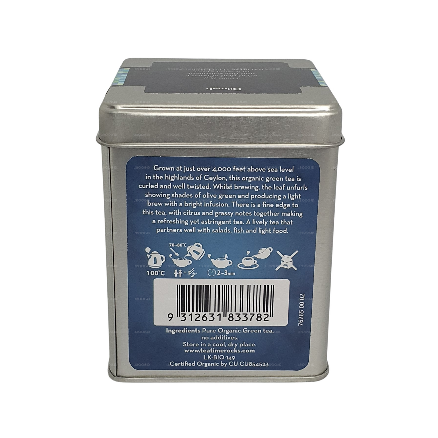 Dilmah t-serie Økologisk Ceylon grøn te (100g)