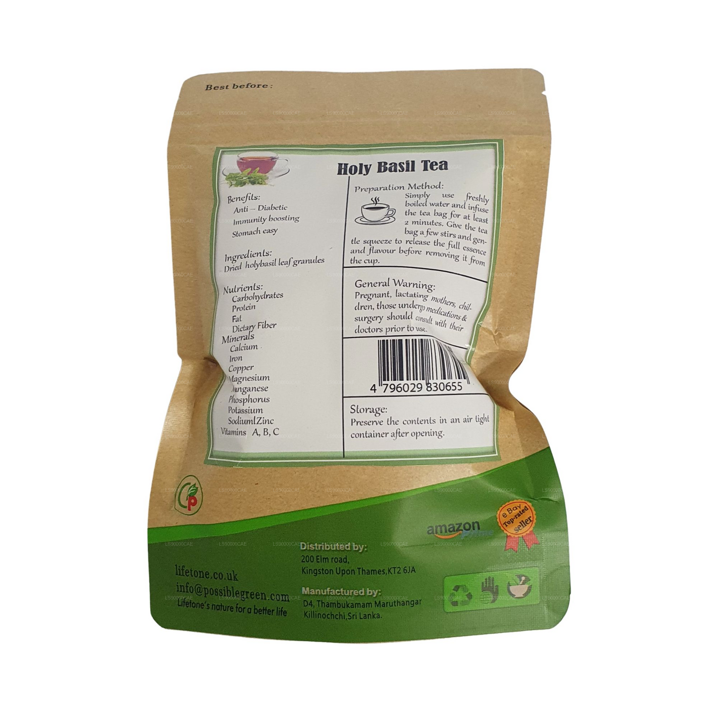 Lifetone Holy Basil Tea (30g) 20 Tea Bags