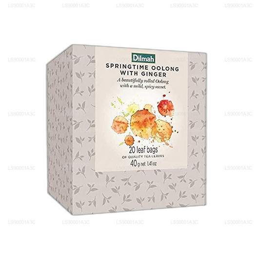 Dilmah Vivid Springtime Oolong with Ginger Teabags Refill (40g) Box