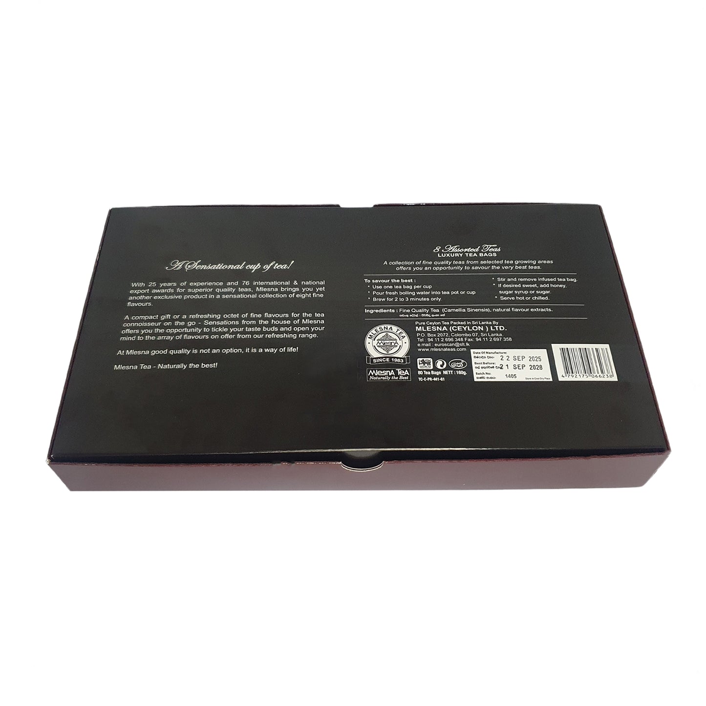 Mlesna Sensations, bustine di tè in lamina di lusso assortite, 8 gusti assortiti (160 g)