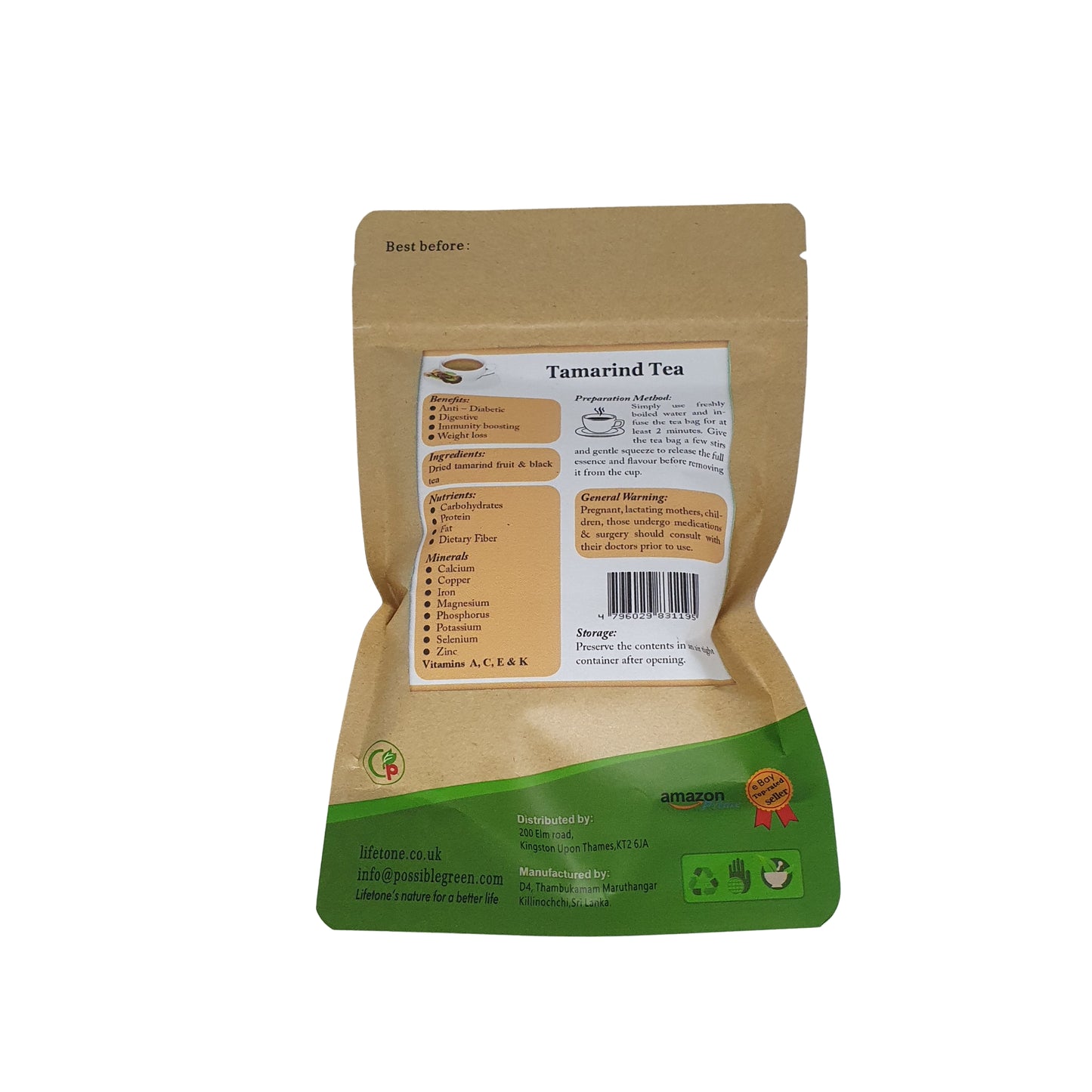 Lifetone Tamarind Tea (40g) 20 Tea Bags
