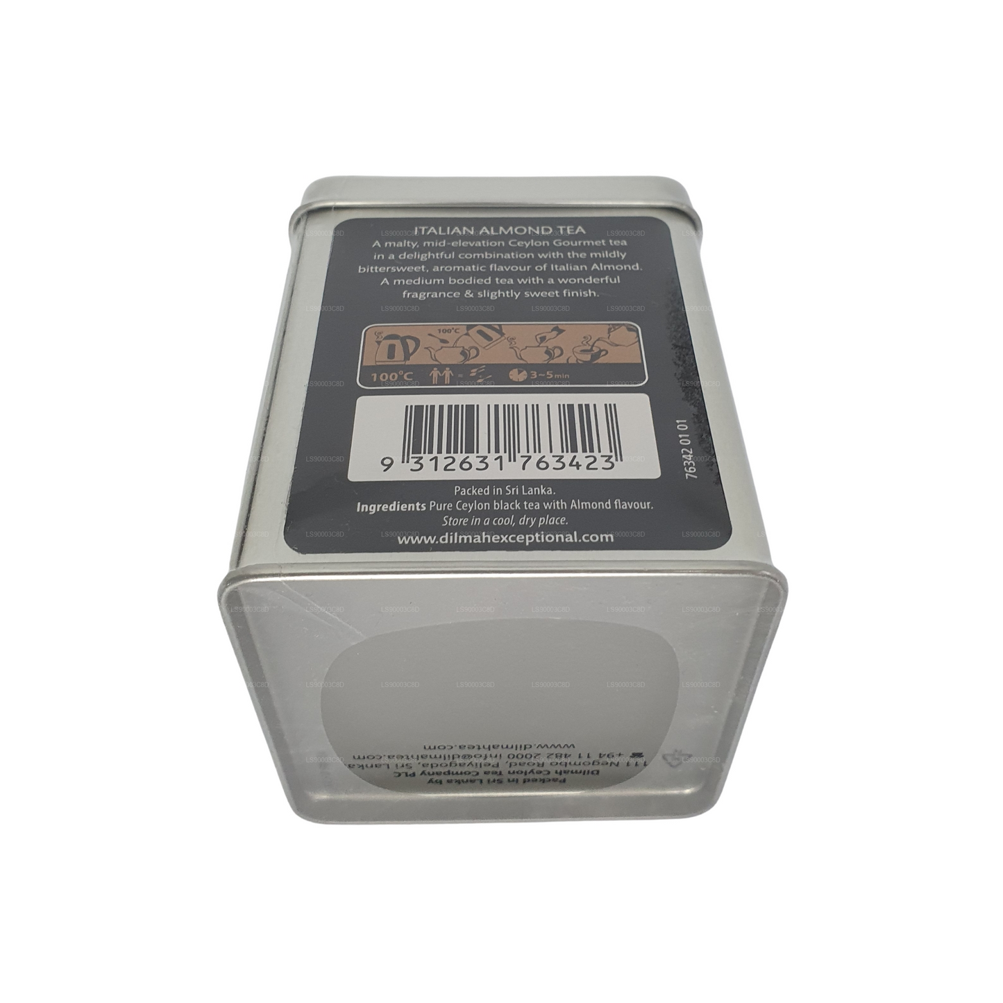 Dilmah Enestående italiensk mandel te (100 g) Tin Caddy