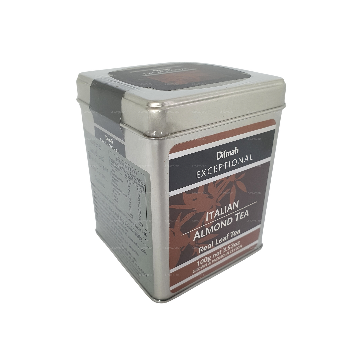 Dilmah Enestående italiensk mandel te (100 g) Tin Caddy