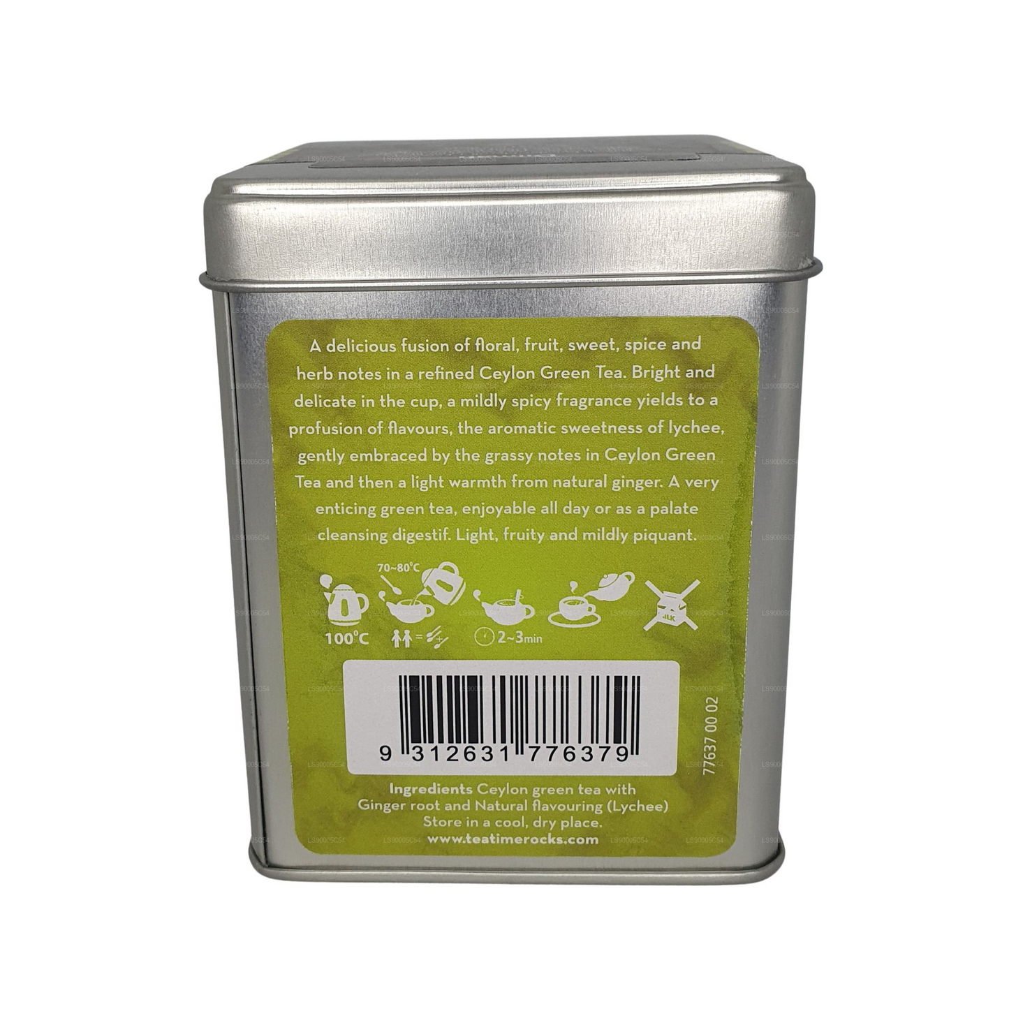 Dilmah t-Series Green Tea with Lychee and Ginger (75g)