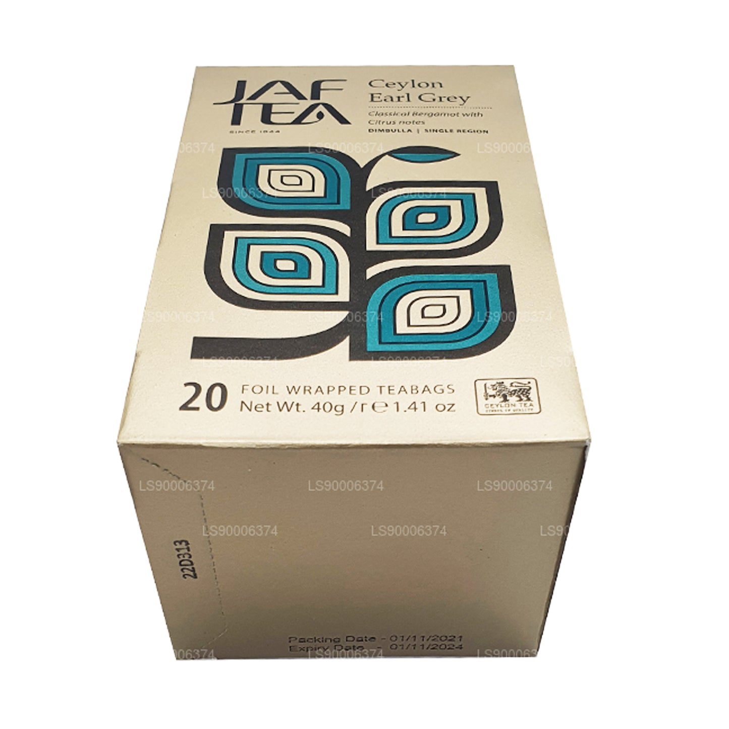Jaf Tea Ceylon Earl Grey Foil Envelop Tea Bag (40g)