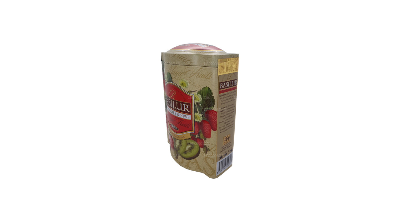 Basilur Magic Fruits - Contenitore in latta con fragole e kiwi, 100 g