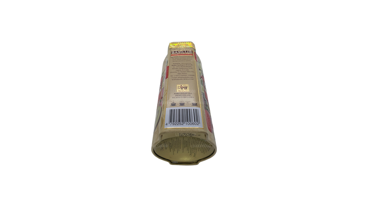 Basilur Magic Fruits - Contenitore in latta con fragole e kiwi, 100 g