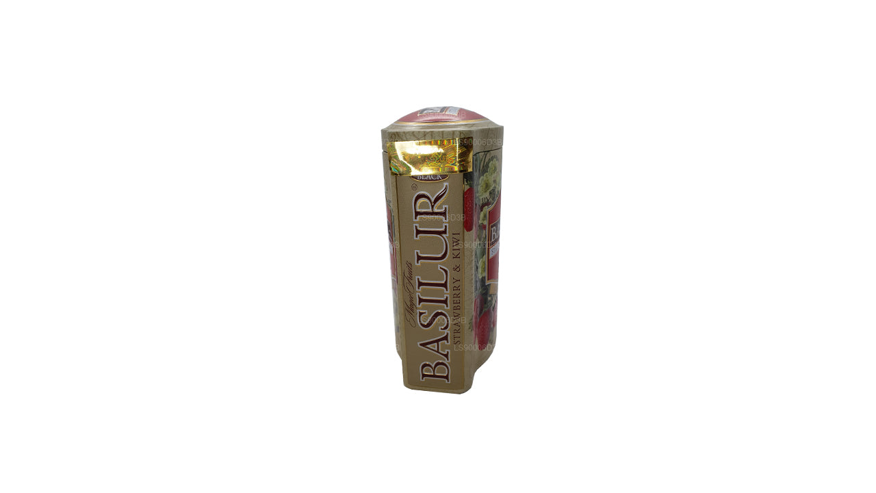 Basilur Magic Fruits - Contenitore in latta con fragole e kiwi, 100 g
