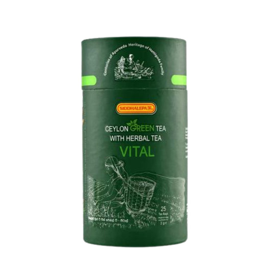 Siddhalepa Ceylon Green Tea with Herbal Tea Vital (25 Tea Bags)
