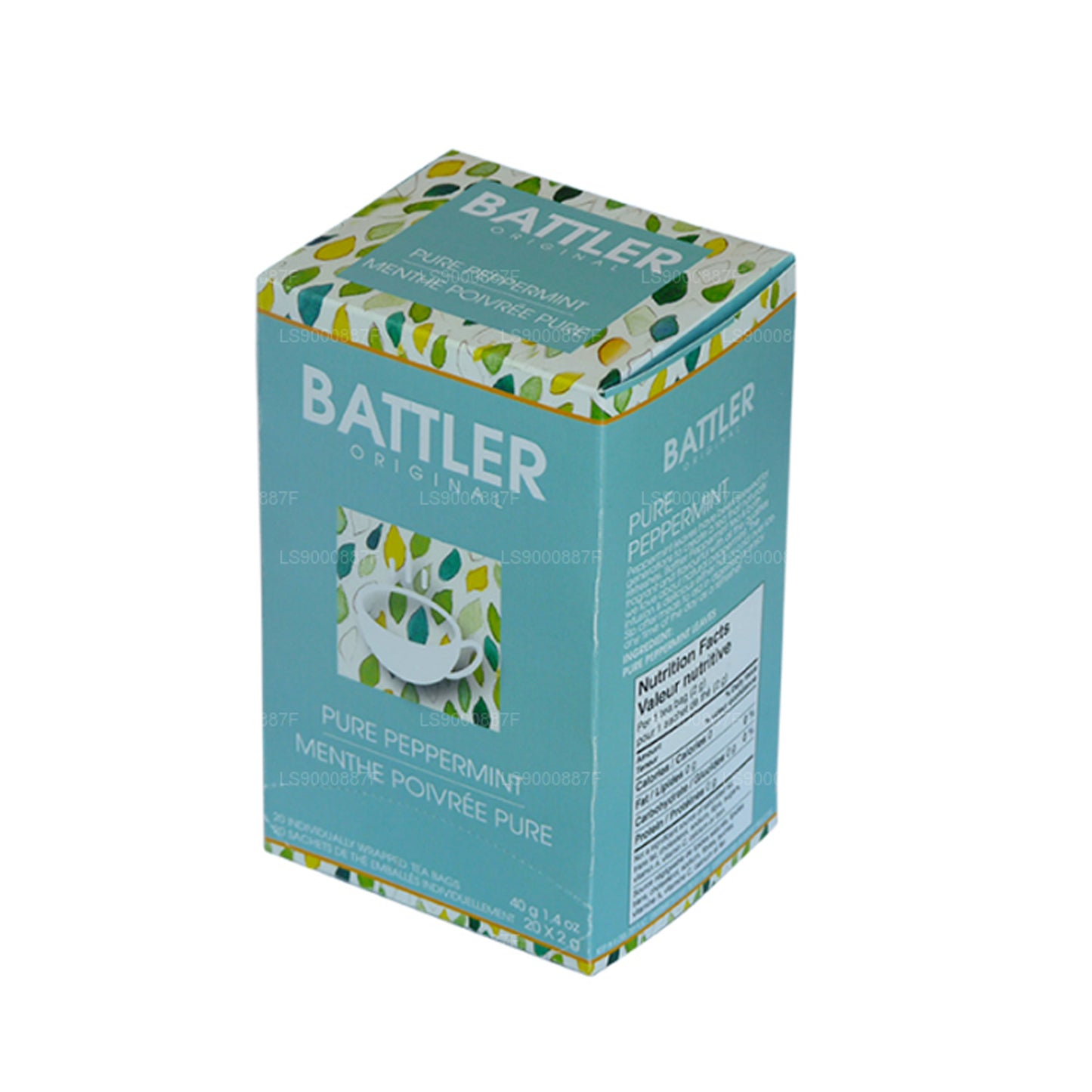 Tè alla menta piperita puro Battler Original (40 g) 20 bustine di tè