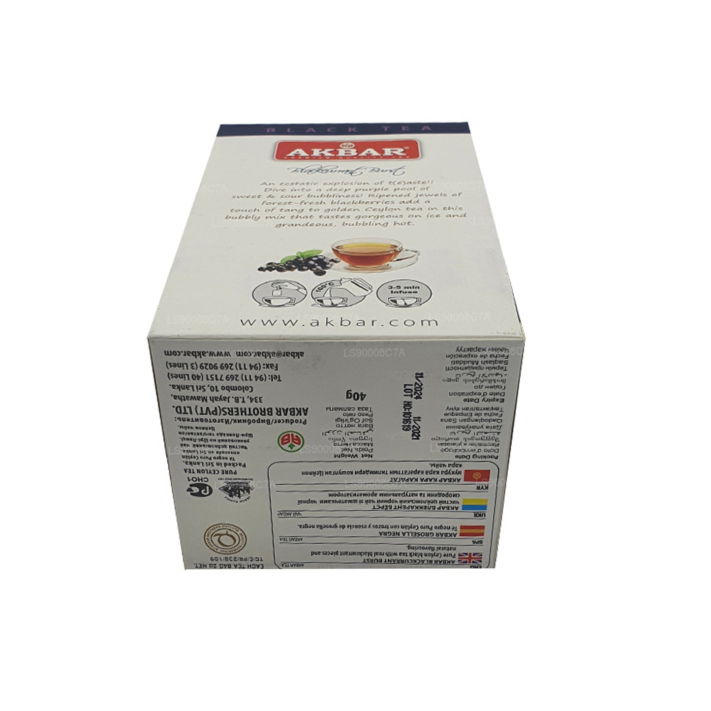 Akbar Blackcurrant Burst (40 g) 20 Folien-Teebeutel