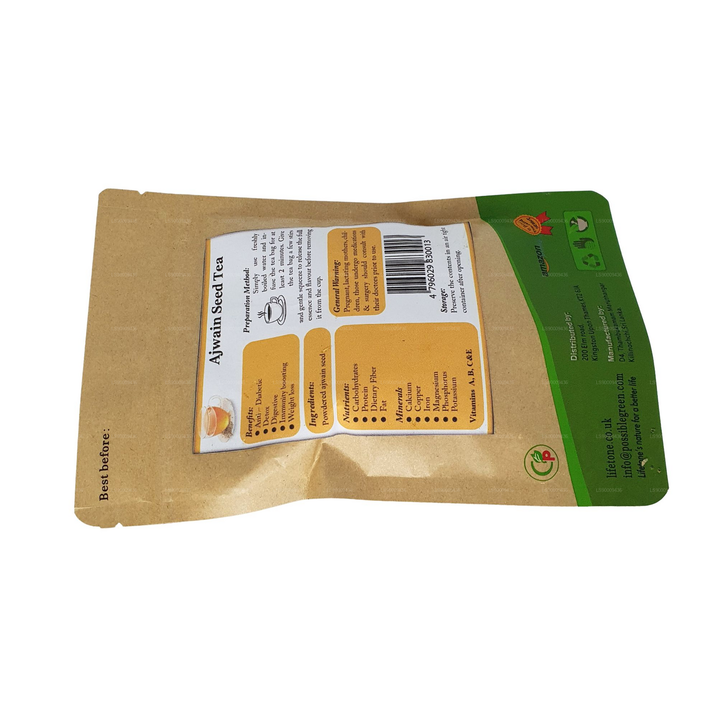 Lifetone Ajwain Seed Tea (30g) 20 Tea Bags