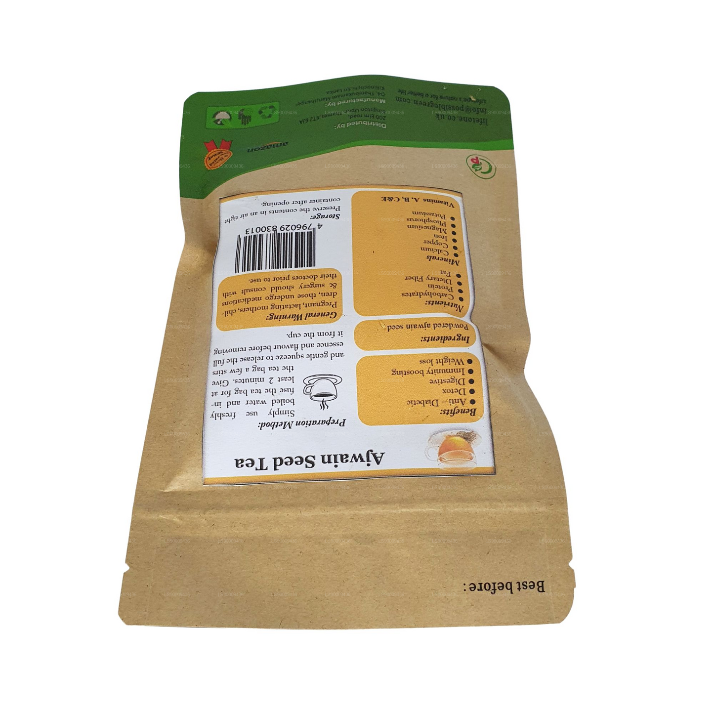 Lifetone Ajwain Seed Tea (30g) 20 Tea Bags