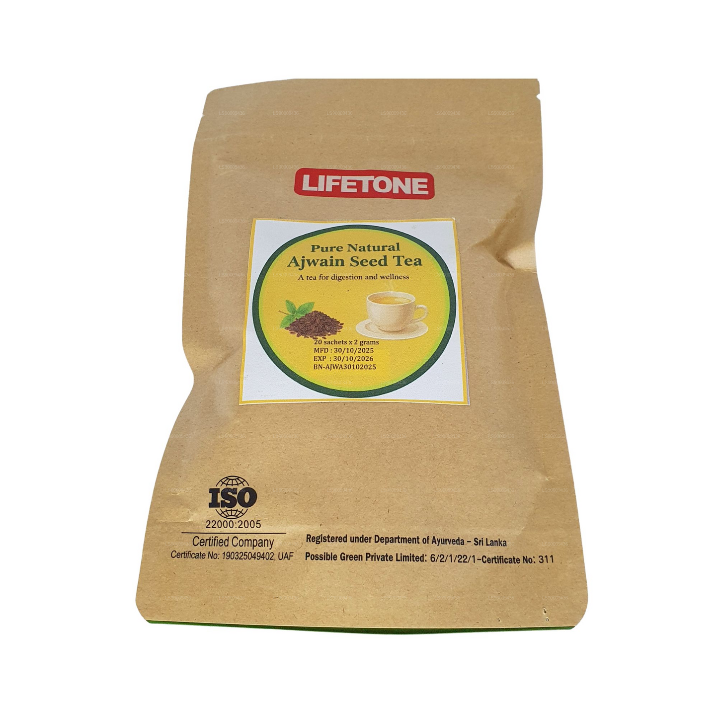 Lifetone Ajwain Seed Tea (30g) 20 Tea Bags