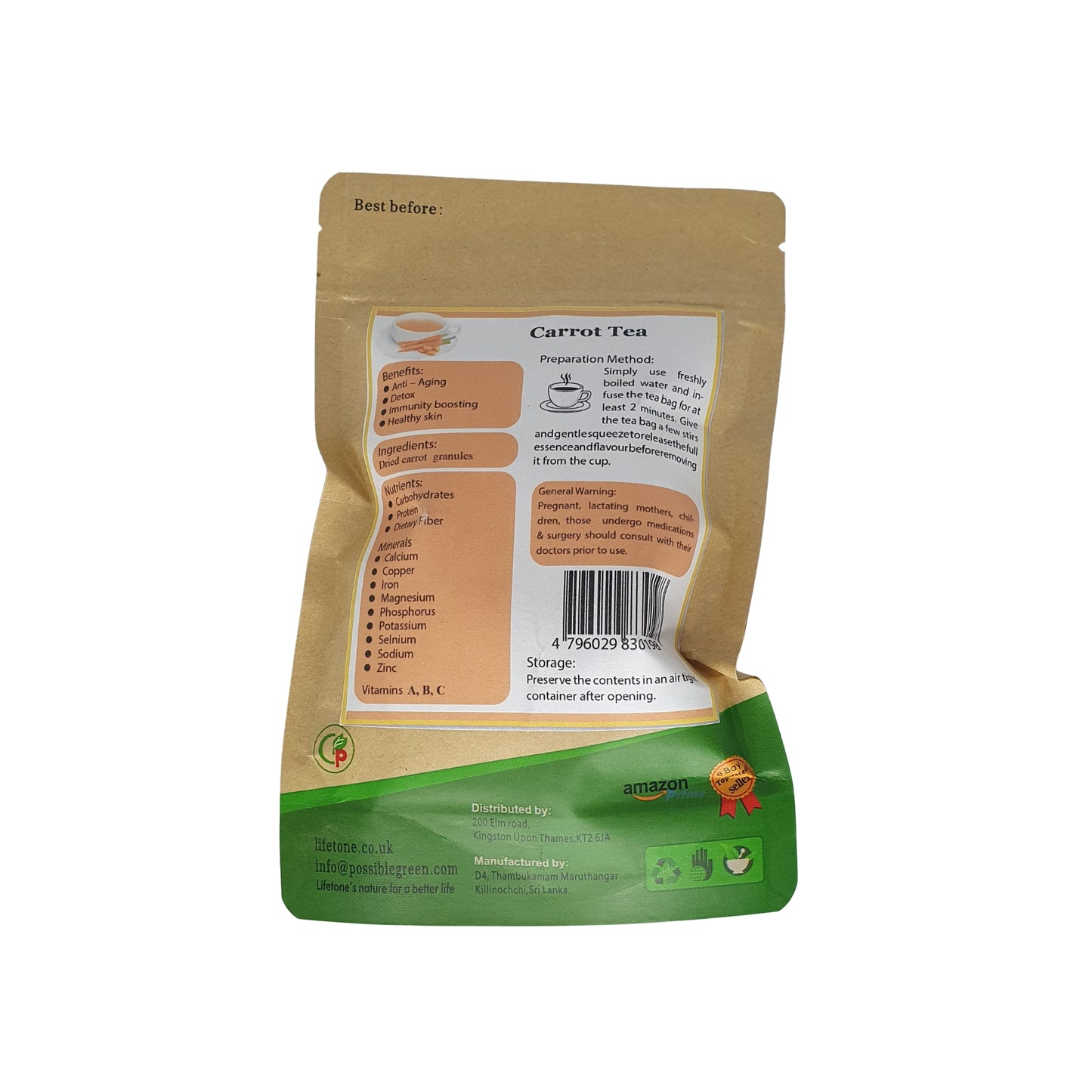 Pure natuurlijke wortelthee (40 g)