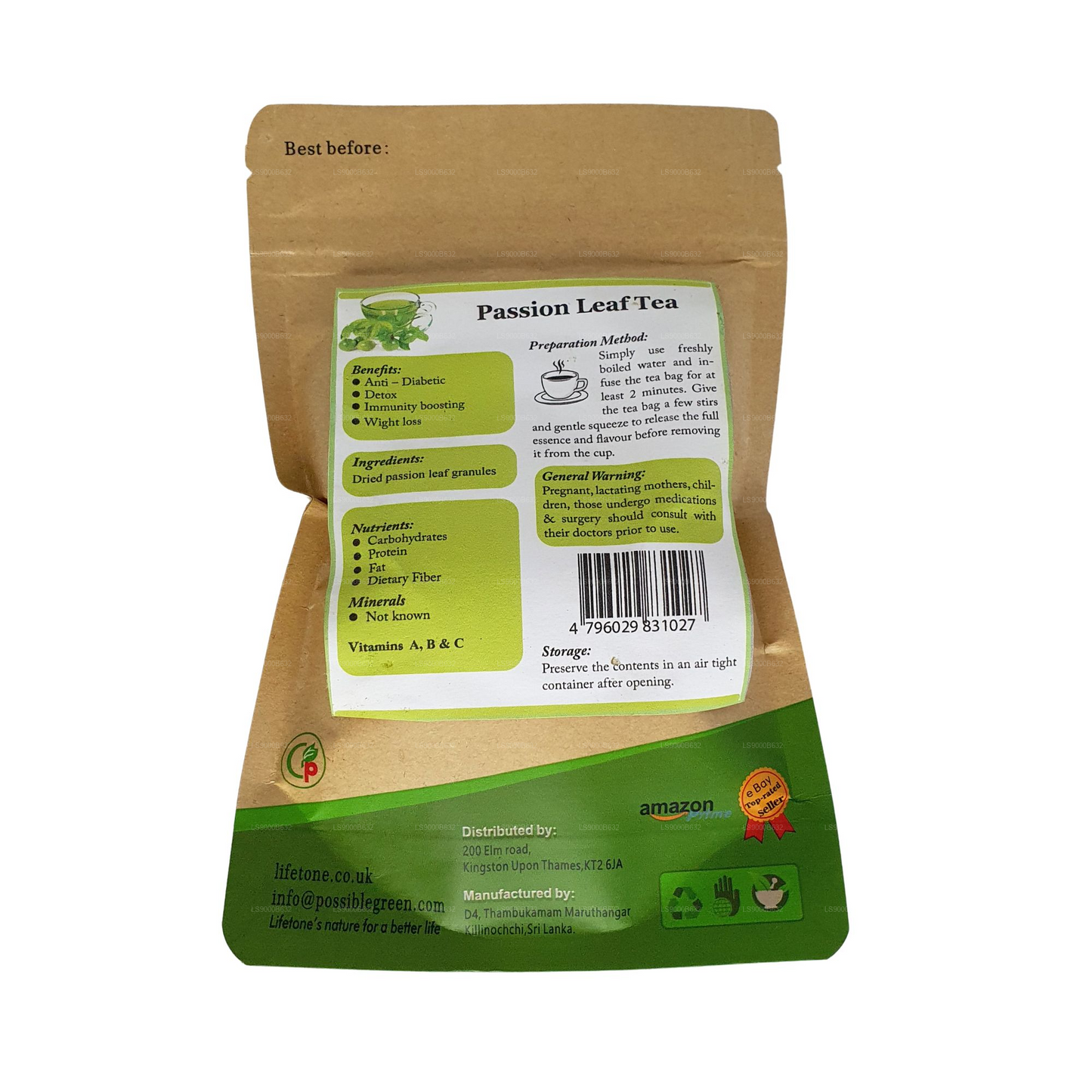 Lifetone Passion Fruit Leaf Tea (30g)