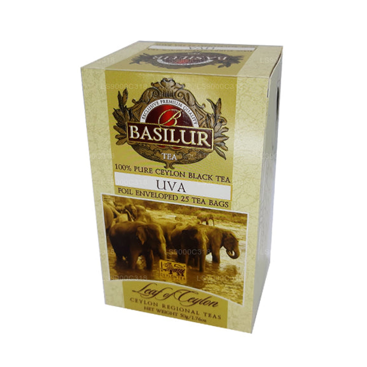 Basilur Leaf of Ceylon "Uva" Pure Black Tea (50g) 25 Tea Bags