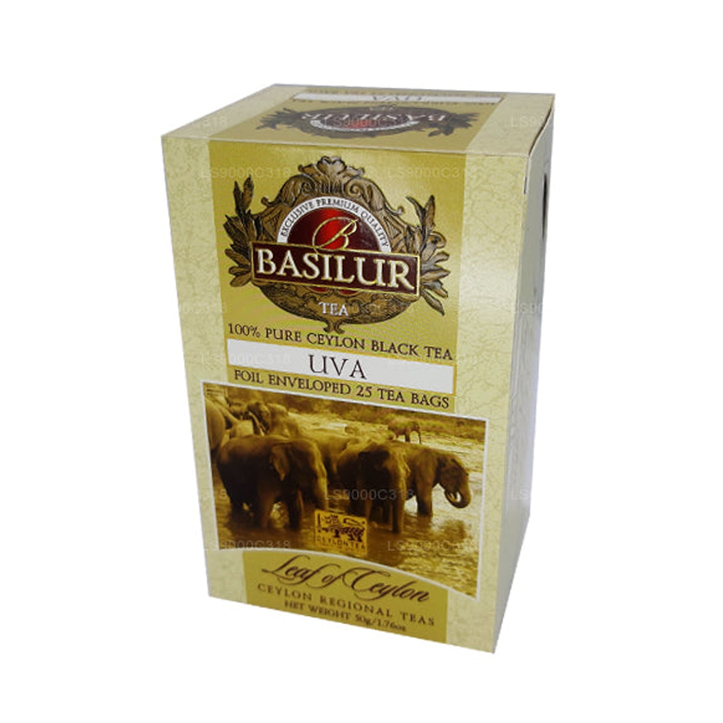 Basilur Leaf of Ceylon "Uva" Pure Black Tea (50g) 25 Tea Bags