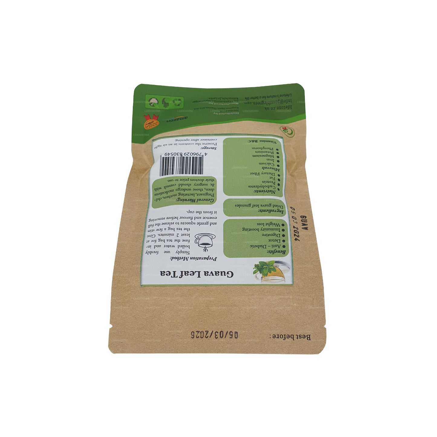Lifetone Herbata liściasta guawy (30g)