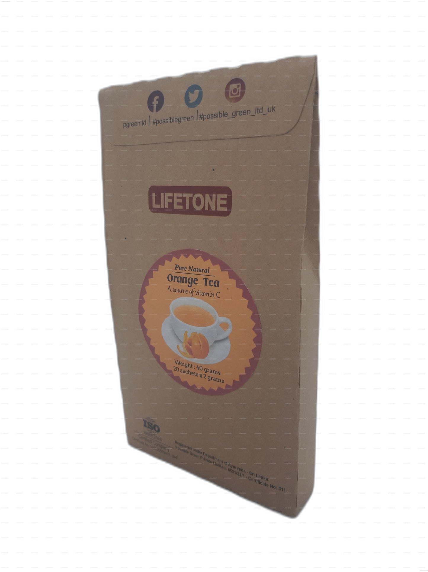 Lifetone Orange Tea (40g) 20 Tea Bags