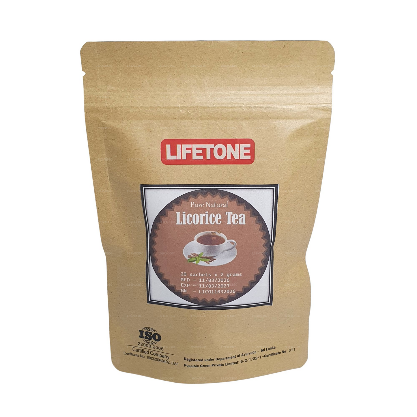 Lifetone Licorice Tea (40g) 20 Tea Bags