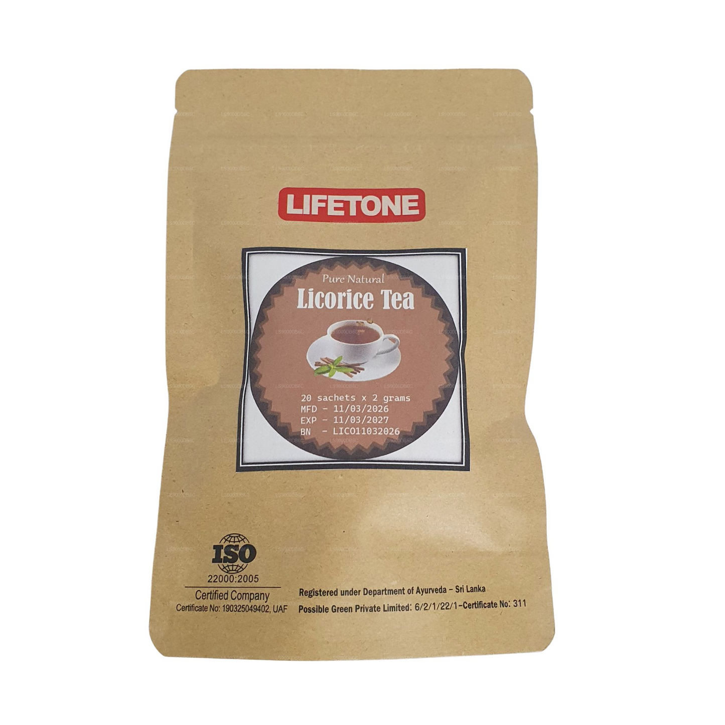Lifetone Licorice Tea (40g) 20 Tea Bags