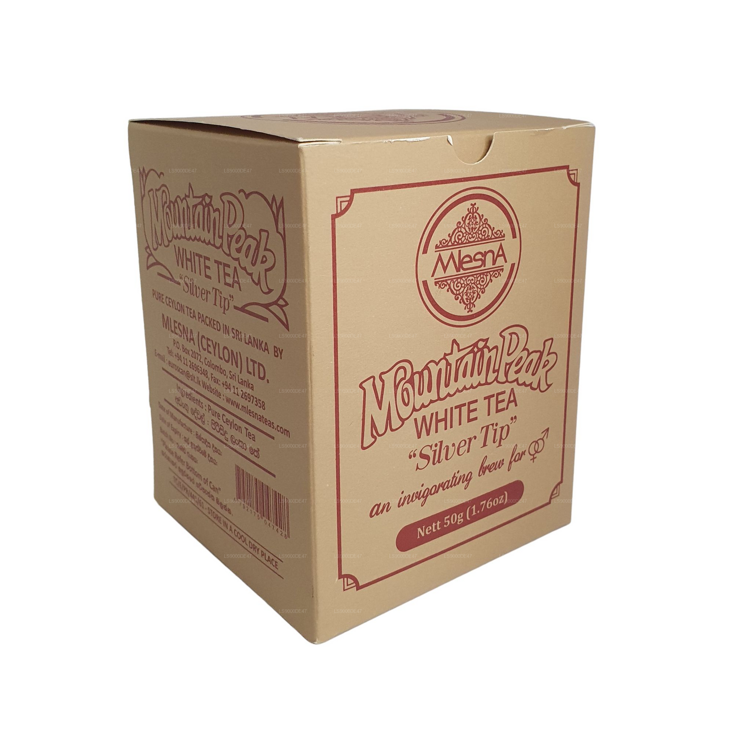 Bílý listový čaj „Silver Tip“ Mlesna Mountain Peak v kovovém boxu (50g)