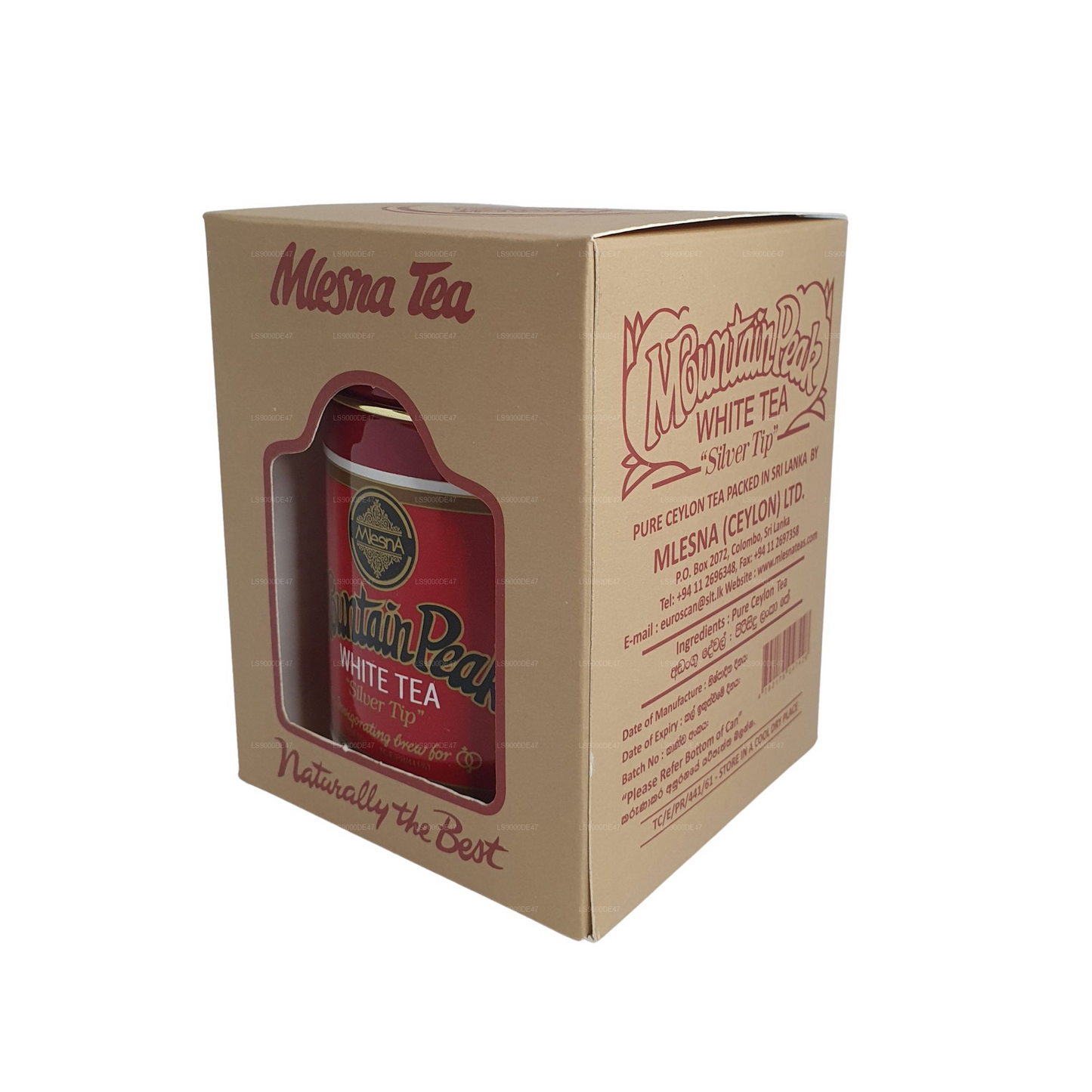Bílý listový čaj „Silver Tip“ Mlesna Mountain Peak v kovovém boxu (50g)