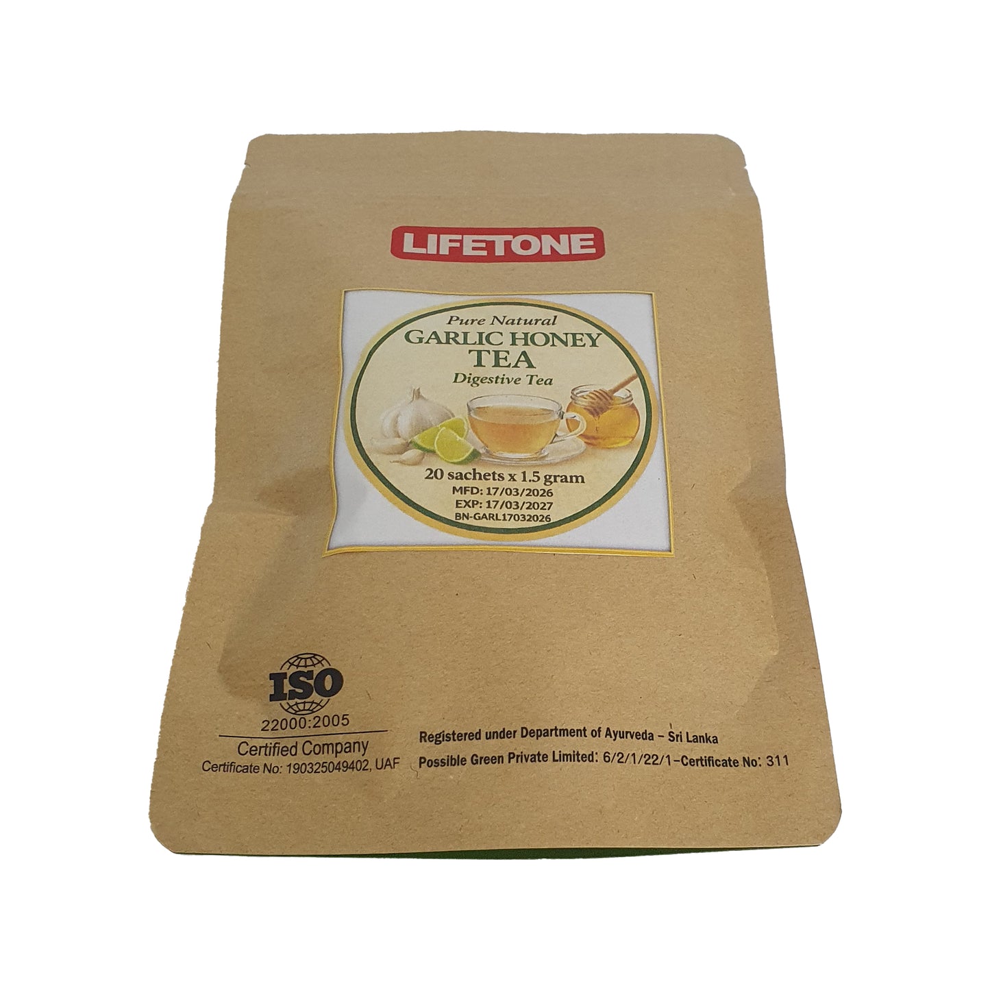 Tè al miele all'aglio Lifetone (40g)