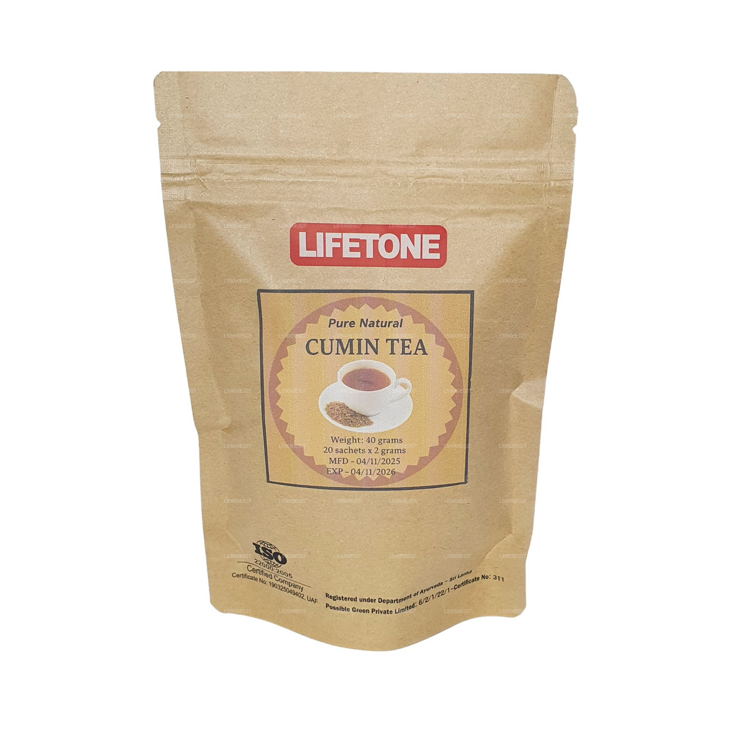 Lifetone Cumin Tea (40g) 20 Tea Bags